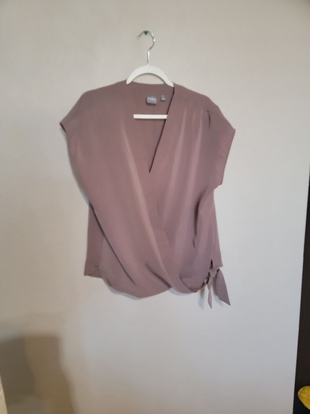 Women’s Mauve Wrap Blouse with Side Tie